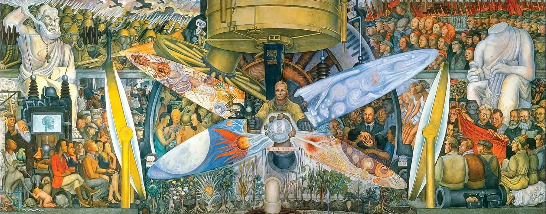 El hombre controlador del universo (Man at the crossroads), un affresco di Diego Rivera